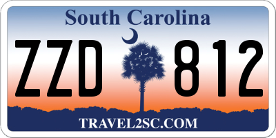 SC license plate ZZD812