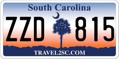 SC license plate ZZD815