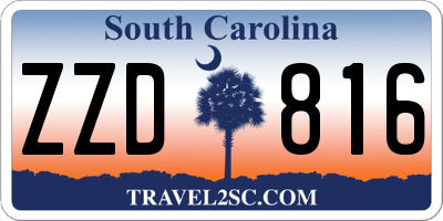 SC license plate ZZD816