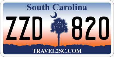 SC license plate ZZD820