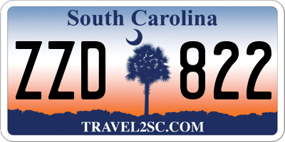 SC license plate ZZD822