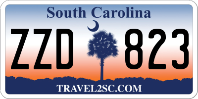 SC license plate ZZD823