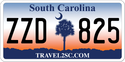 SC license plate ZZD825