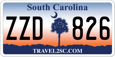 SC license plate ZZD826