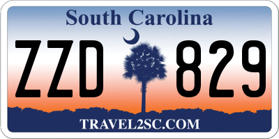 SC license plate ZZD829