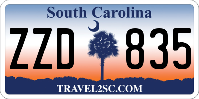 SC license plate ZZD835