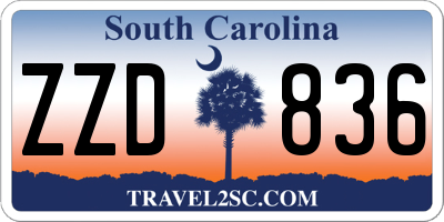 SC license plate ZZD836