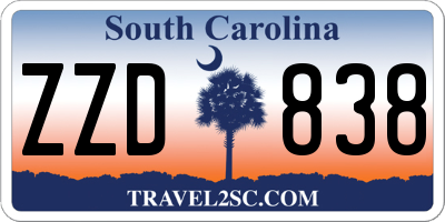 SC license plate ZZD838