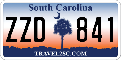SC license plate ZZD841