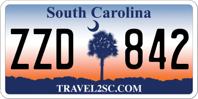 SC license plate ZZD842