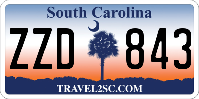 SC license plate ZZD843
