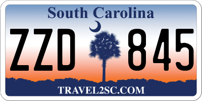 SC license plate ZZD845
