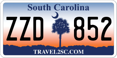 SC license plate ZZD852