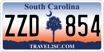 SC license plate ZZD854