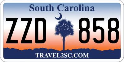 SC license plate ZZD858