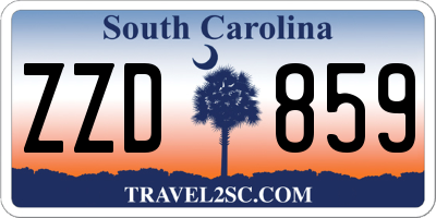 SC license plate ZZD859