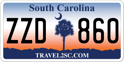 SC license plate ZZD860