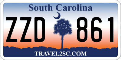 SC license plate ZZD861