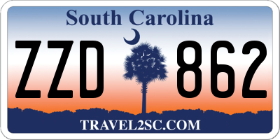 SC license plate ZZD862