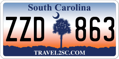 SC license plate ZZD863
