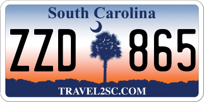 SC license plate ZZD865