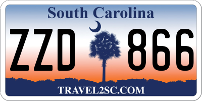 SC license plate ZZD866