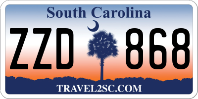 SC license plate ZZD868