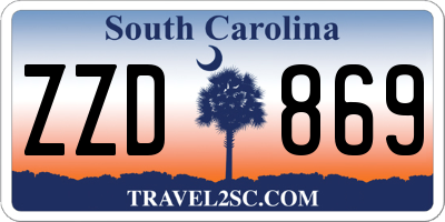 SC license plate ZZD869