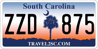 SC license plate ZZD875