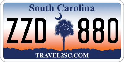 SC license plate ZZD880