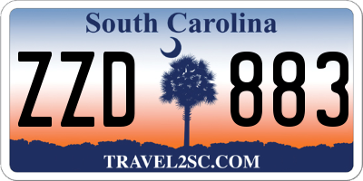 SC license plate ZZD883