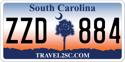SC license plate ZZD884