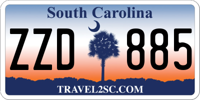 SC license plate ZZD885