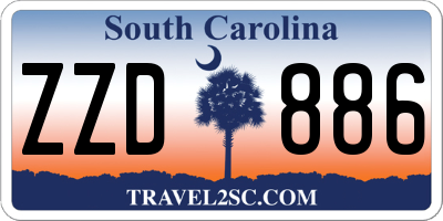 SC license plate ZZD886