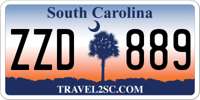 SC license plate ZZD889