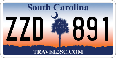 SC license plate ZZD891