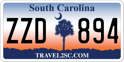 SC license plate ZZD894