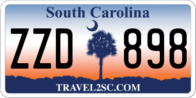 SC license plate ZZD898