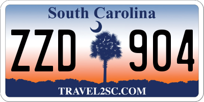 SC license plate ZZD904