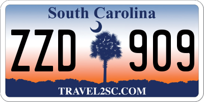 SC license plate ZZD909