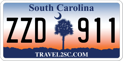 SC license plate ZZD911