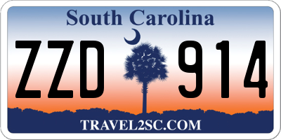 SC license plate ZZD914