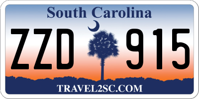 SC license plate ZZD915