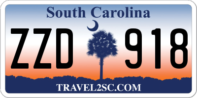 SC license plate ZZD918