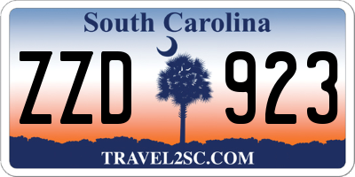 SC license plate ZZD923