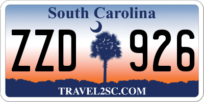 SC license plate ZZD926