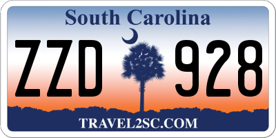 SC license plate ZZD928