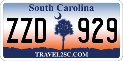 SC license plate ZZD929