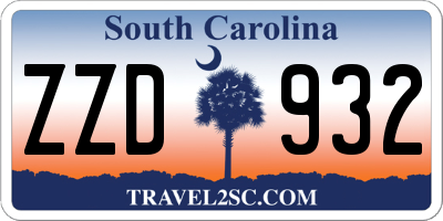 SC license plate ZZD932