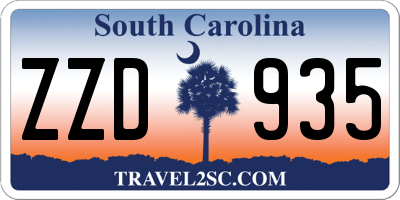 SC license plate ZZD935